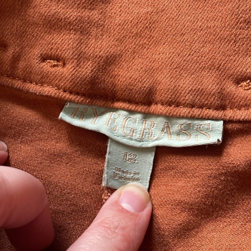 Ryegrass Burnt Orange High Waisted Shorts | Size 12 - Picture 7 of 12
